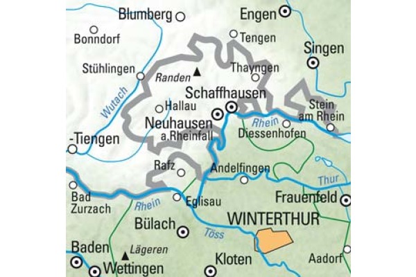 KÜMMERLY Wanderkarte 1:60'000 325902201 Schaffhausen-Winterthur