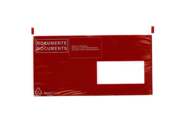 BÜROLINE Dokumententaschen C6/5 306252 schwarz/rot 250 Stück