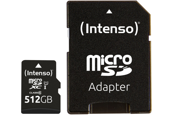 INTENSO Micro SD Secure Digital Cards 3423493 SD Adapter 512GB