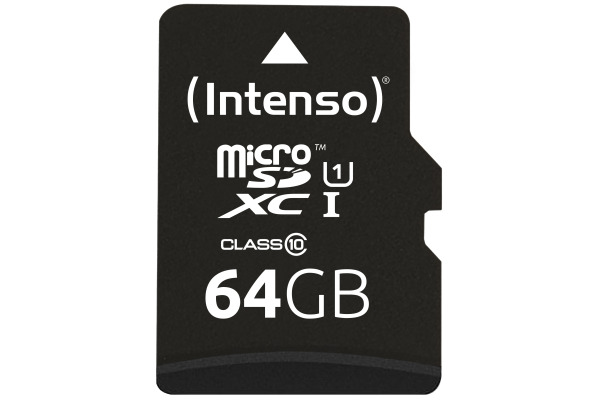 INTENSO Micro SDXC Card PREMIUM 64GB 3423490 with adapter, UHS-I