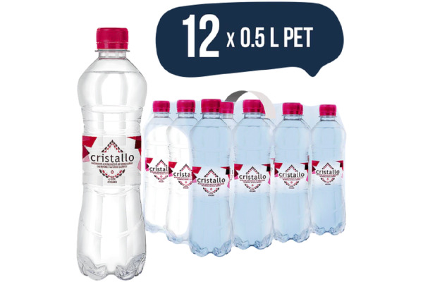 CRISTALLO rot PET 50cl 683760 mit Kohlensäure 12 Stück