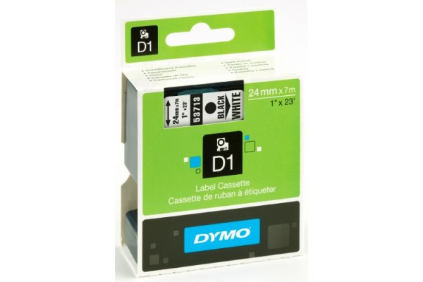 DYMO Schriftband D1 schwarz/weiss S0720930 24mm/7m