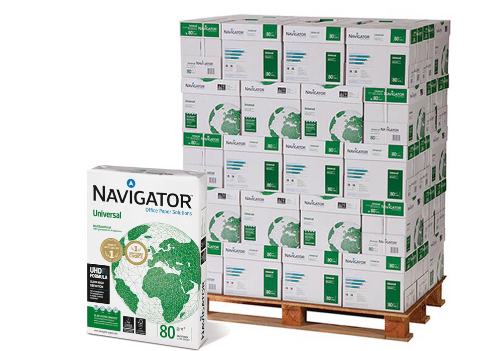 Navigator Universal Cleverbox 80g, hochweiss 1 Palette 100'000 Blatt Box 2500 Bl.