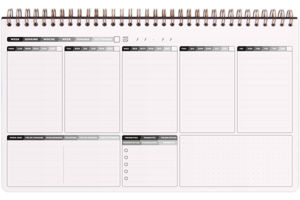 CLAIREFON Agenda AgeBag undatiert 78349C Weekly 60 Blatt tab. 29.7x17cm