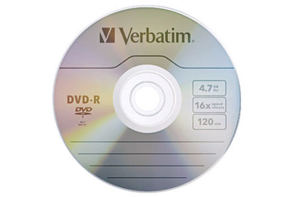 VERBATIM DVD-R Spindle 4.7GB 43522 1-16x 25 Pcs