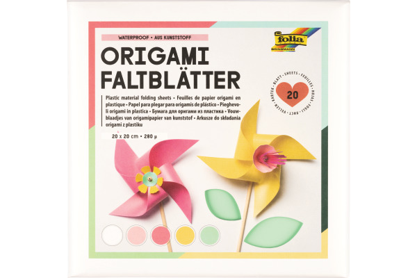 FOLIA Origami-Faltblätter 20x20cm 9161/0 aus Kunststoff