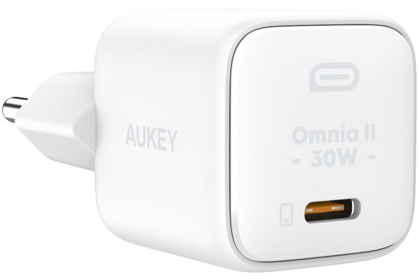 AUKEY Minima 30W GaN USB-C PA-B1L WH Wall Charger, White