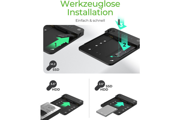 ICY BOX Docking- & Clonestation IB2915MSC M.2 to M.2 & 2.5 & 3.5