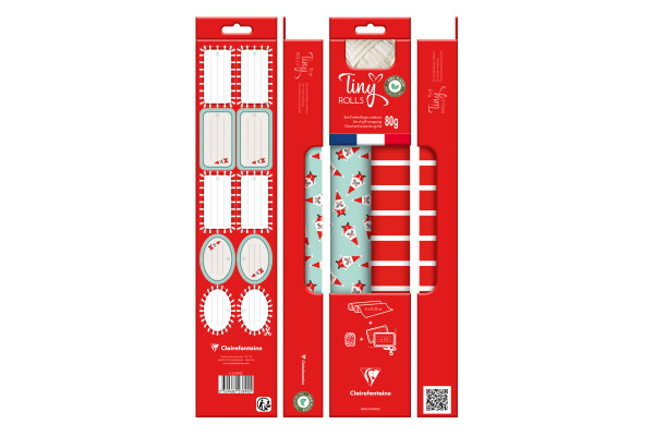 CLAIREFON Tiny Rolls Set rot/blau 223890C 5x0.35m inkl. Band