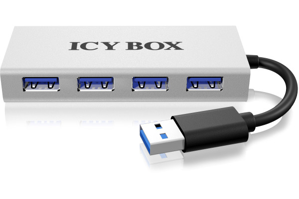 ICY BOX 4 Port Hub USB 3.0 IBAC6104 Aluminium silver