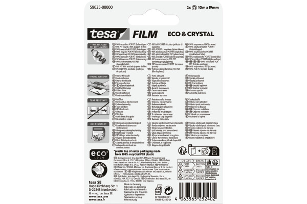 TESA Tesafilm eco&crystal 10mx19mm 59035-000 Klebeband 2 Stück