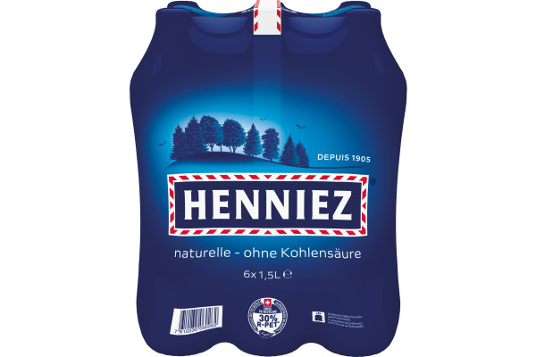 HENNIEZ blau, ohne Kohlensäure, Pet 400001256 150 cl, 6 Stk.