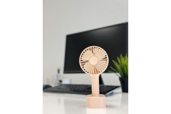 AIOLOS Ventilator PANTOU F3 10cm 67.F3LA-1 rosa, Akku, USB-C