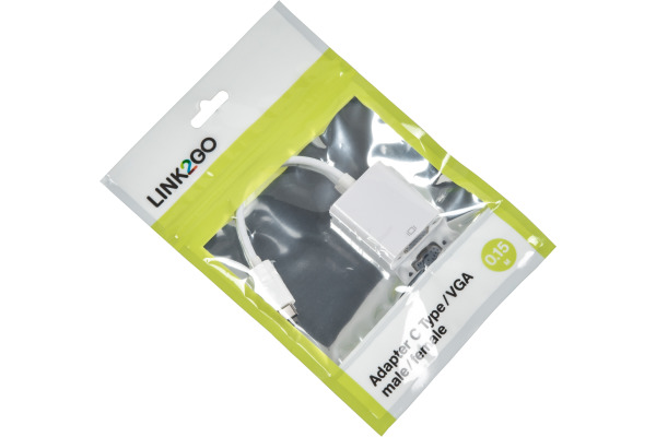 LINK2GO Adapter C Type - VGA AD6211WP male-female, 15cm