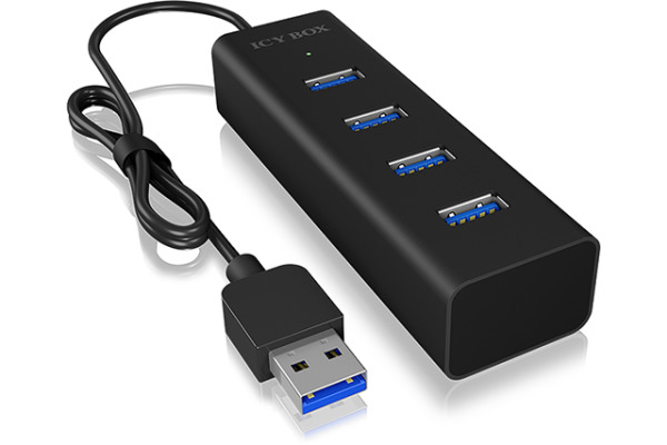 ICY BOX 4 Port Hub Type A USB 3.0 IBHUB1409 Aluminium black