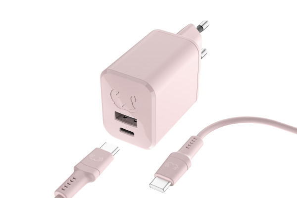 FRESH'N R Charger USB-C PD Smokey Pink 2WCC45SP + USB-C Cable 45W