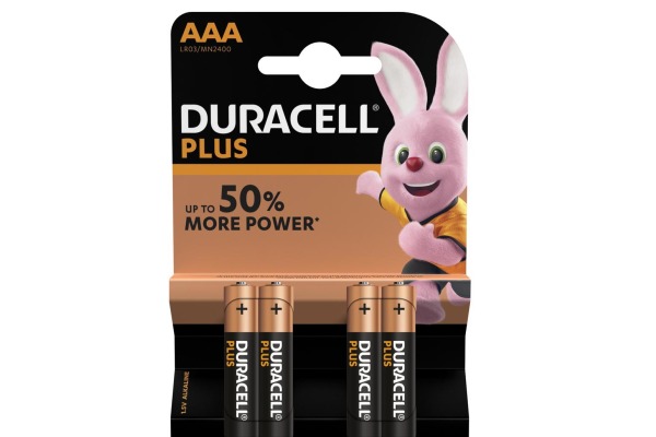 DURACELL Batterie Plus Power MN2400 AAA, LR03, 1.5V 4 Stück