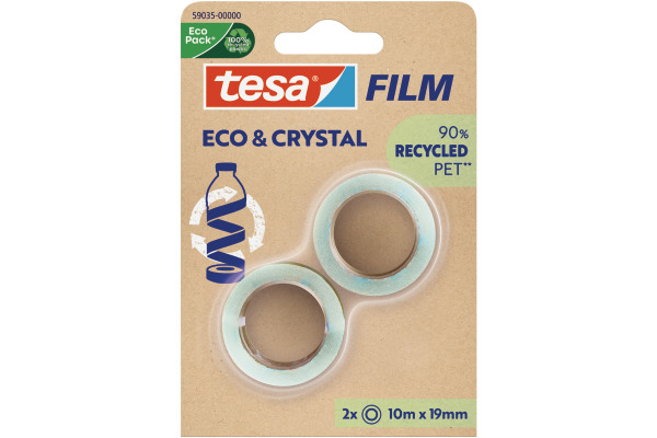 TESA Tesafilm eco&crystal 10mx19mm 59035-000 Klebeband 2 Stück