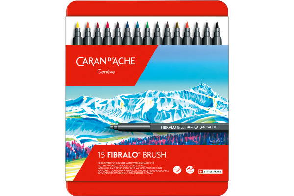 CARAN D'A Classic Fibralo Brush 0.5-5mm 186.315 15 Farben ass.