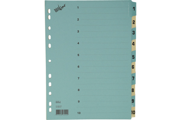 BÜROLINE Kartonregister blau/beige A4 40548 1-10