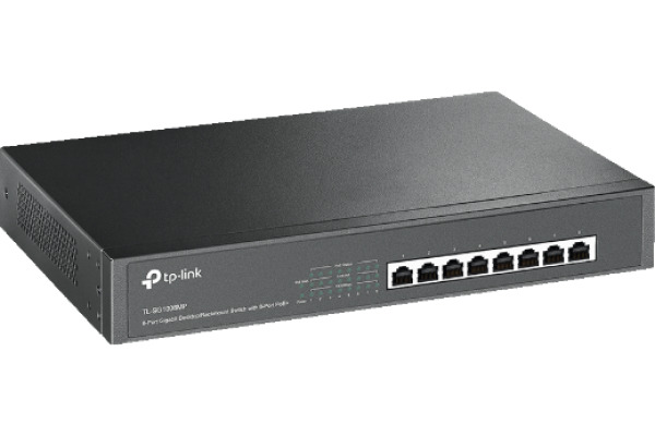 TP-LINK 8-Port Desktop/Rackmount TLSG1008M Switch with 8-Port PoE