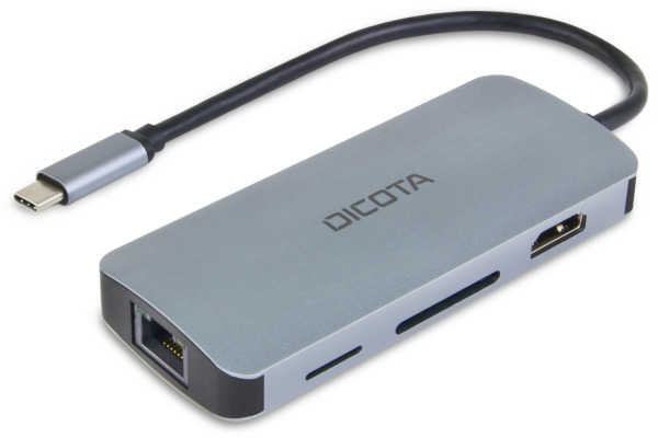 DICOTA USB-C 8-in-1 Multi Hub D32062 4K PD 100W