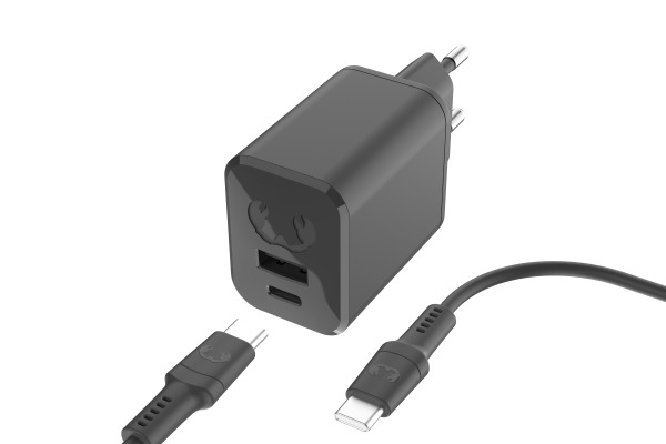 FRESH'N R Charger USB-C PD Storm Grey 2WCC45SG + USB-C Cable 45W