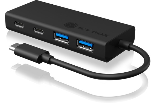 ICY BOX USB-C zu 2x USB-A & C Hub & IBHUB1426 1x USB PD 60W, USB 3.0