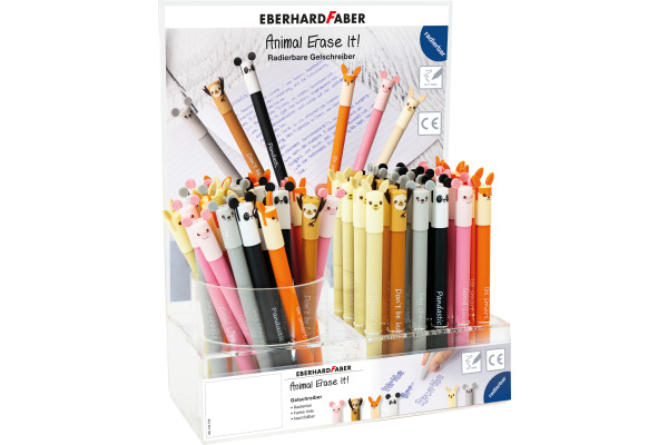 EBERHARD Gelschreiber Erase It 560103 Animal, assortiert 72 Stück