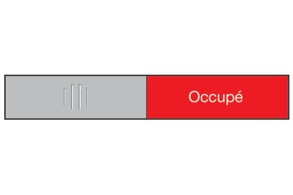 BEREC Türschild 37,4x152mm 314.088 Alu, Libre-Occupé