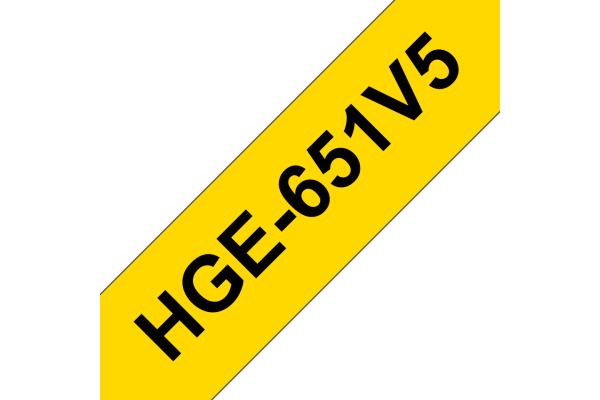 PTOUCH Band, High-Grade schwarz/gelb HG-E651 24mm/8m 5 Stück