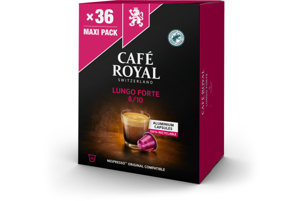 CAFEROYAL Kaffeekapseln Alu 10169702 Lungo Forte 36 Stk.