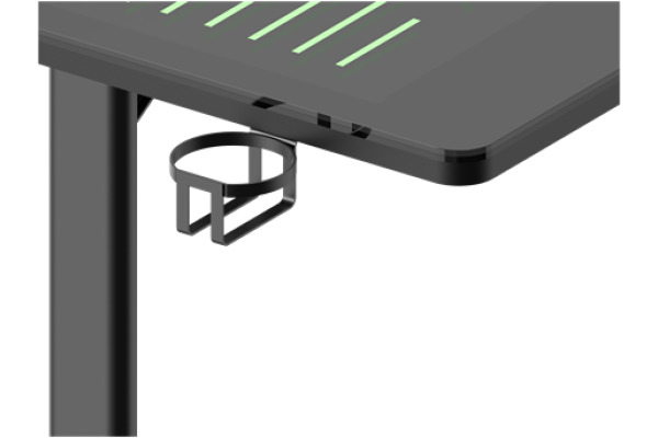 DELTACO RGB Gaming Desk DT420 GAM150 Glass LED Tabletop,140x75 cm