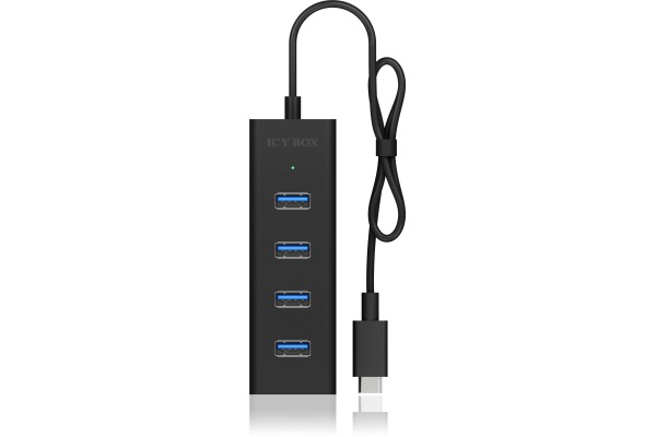 ICY BOX 4 Port Hub Type C USB 3.0 IBHUB1409 Aluminium black