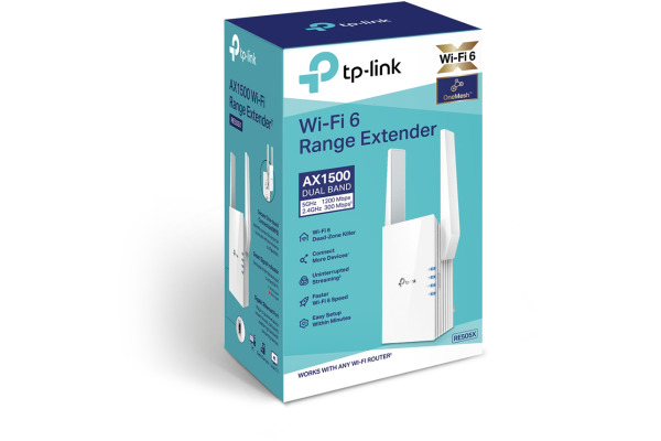 TP-LINK AX1500 Wi-Fi 6 Range Extender RE505X