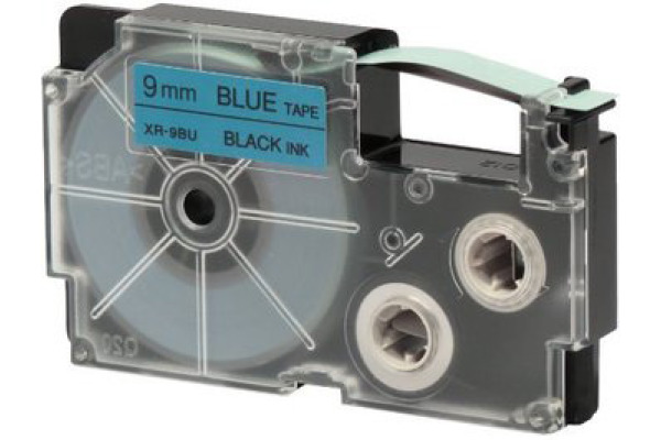 CASIO Beschriftungsband 9mm/8m XR-9BU1 schwarz/blau