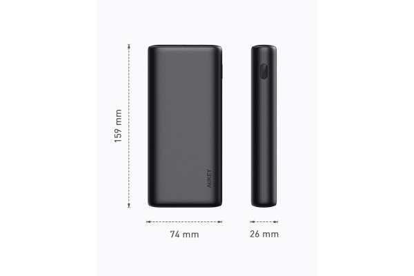 AUKEY Sprint Go 20000mAh Powerb. PBY37 black, 65W 2xUSB-C,1x USB-A