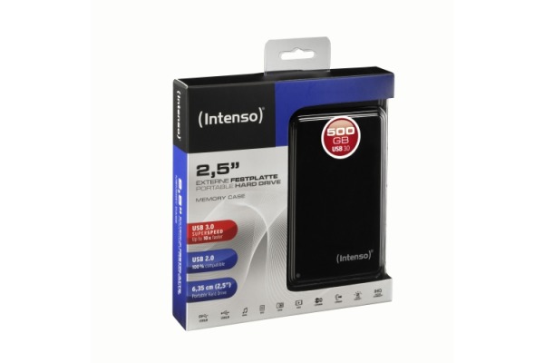 INTENSO HDD Memory Case 500GB 6021530 USB 3.0, 2.5 inch black