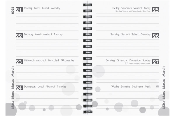BIELLA Schüleragenda Beach 24/25 17840025U 1W/2S Wire-O ML 12x16.5cm