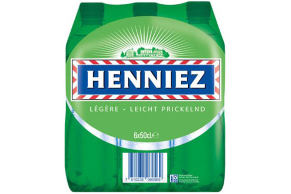 HENNIEZ grün, wenig Kohlensäure, Pet 400000151 50 cl, 6 Stk.