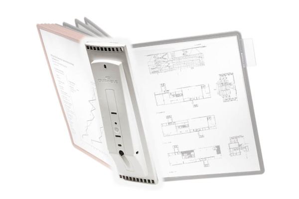 DURABLE Sichttafelsystem SHERPA WAll10 562110 grau für 10 Tafeln o/Tafeln