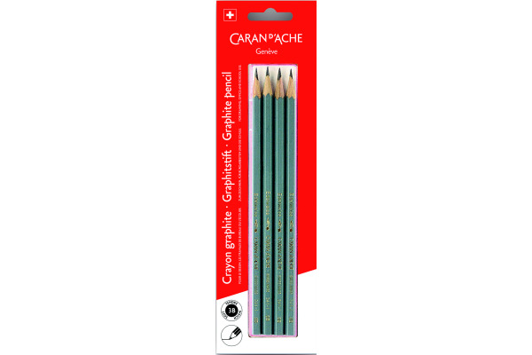 CARAN D'A Bleistift 341 2.25mm 341.371 grau, 4 Stück