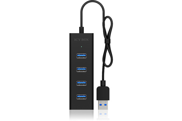 ICY BOX 4 Port Hub Type A USB 3.0 IBHUB1409 Aluminium black