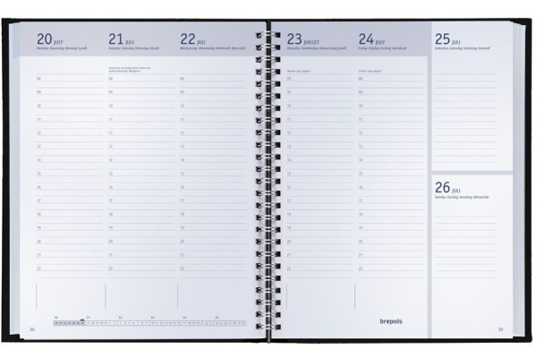 BREPOLS Schüleragenda PP 24/25 171.4910 1W/2S ass. ML 17.1x22cm