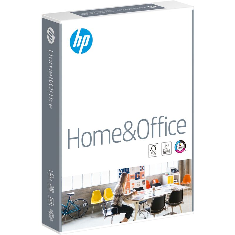 Kopierpapier HP Home & Office A4 80g, hochweiss 2'500 Blatt zu Box 5x500 Bl./Bg.