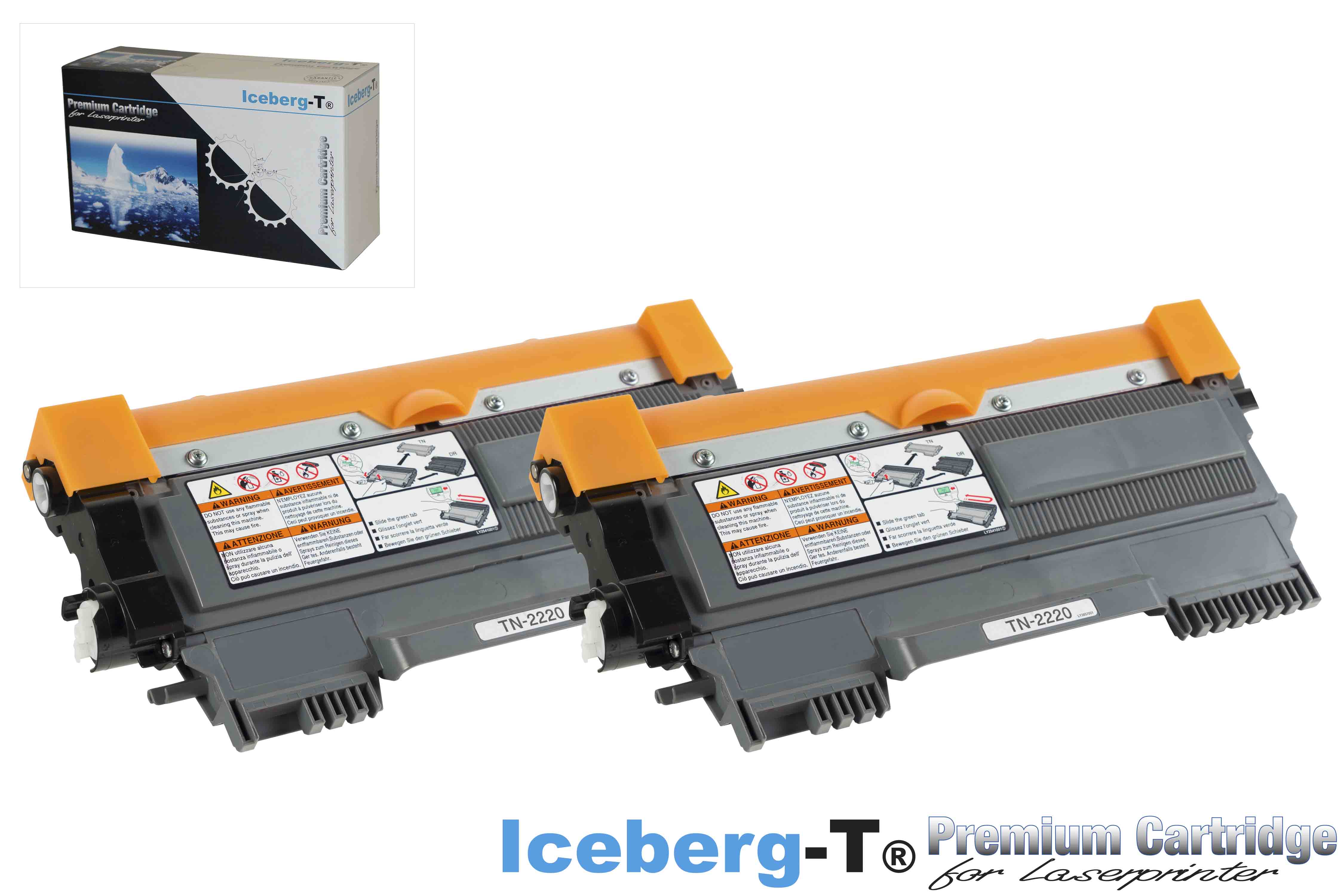 Iceberg-T Toner TN-2220 DuoPack 2 Stück à 2'600 Seiten, schwarz