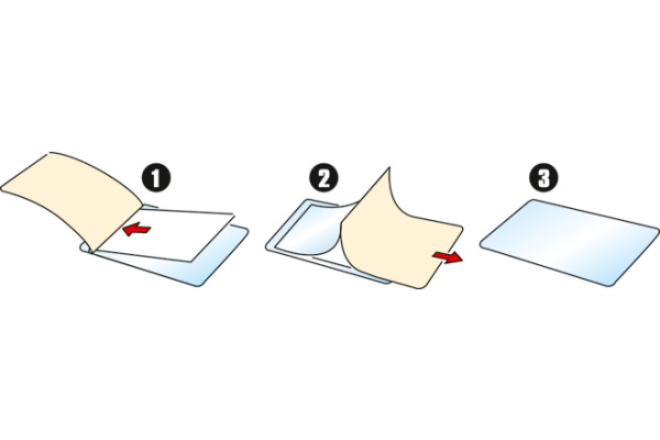 3L Laminiertasche 66x100mm 11021 glanz 10 Stk