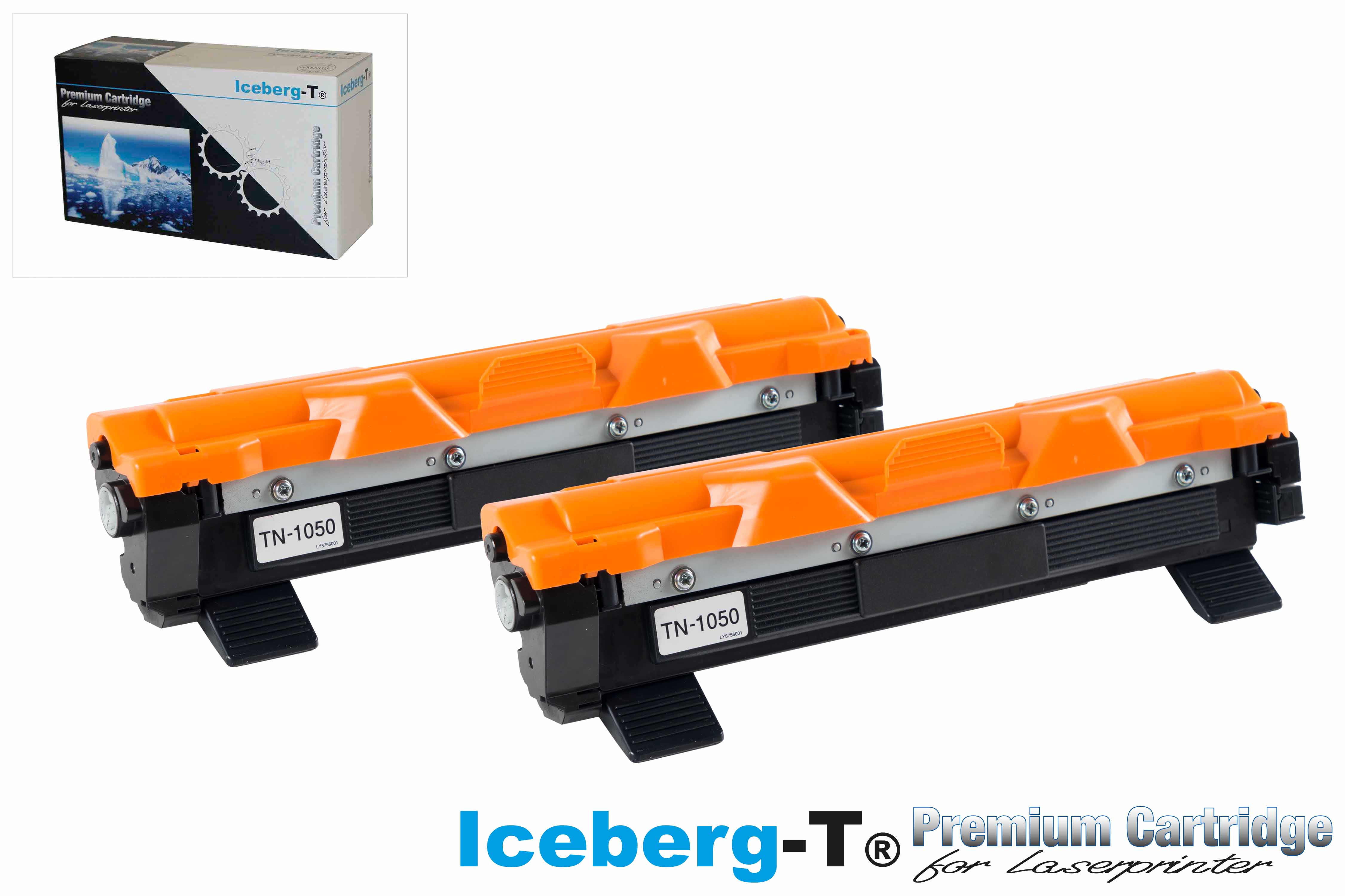 Iceberg-T Toner TN-1050 DuoPack 2 Stück à 1'000 Seiten, schwarz