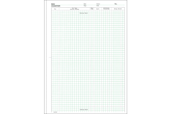 FAVORIT Devis-Ausmassbuch D/F A4 2095 OK weiss 50x2 Blatt