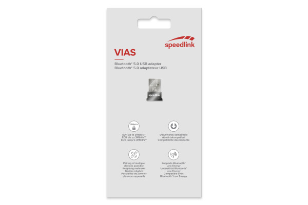 SPEEDLINK VIAS Nano USB BT 5.0 Adapter SL167411B Black